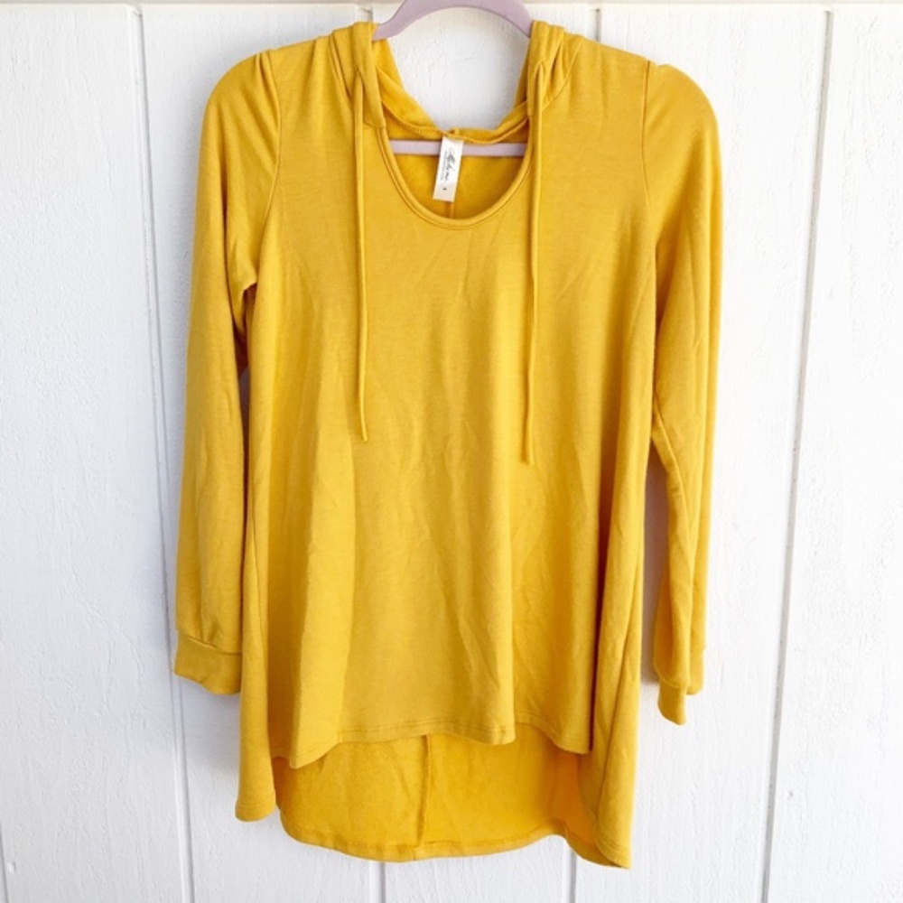 Mahina Hawaii Mustard Yellow Hoodie M